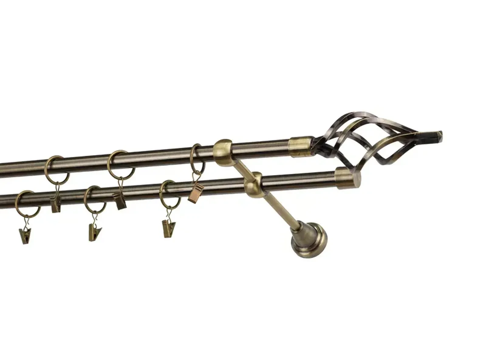 Garniža 16x16mm - 2rady - GUĽA AZUR - antik