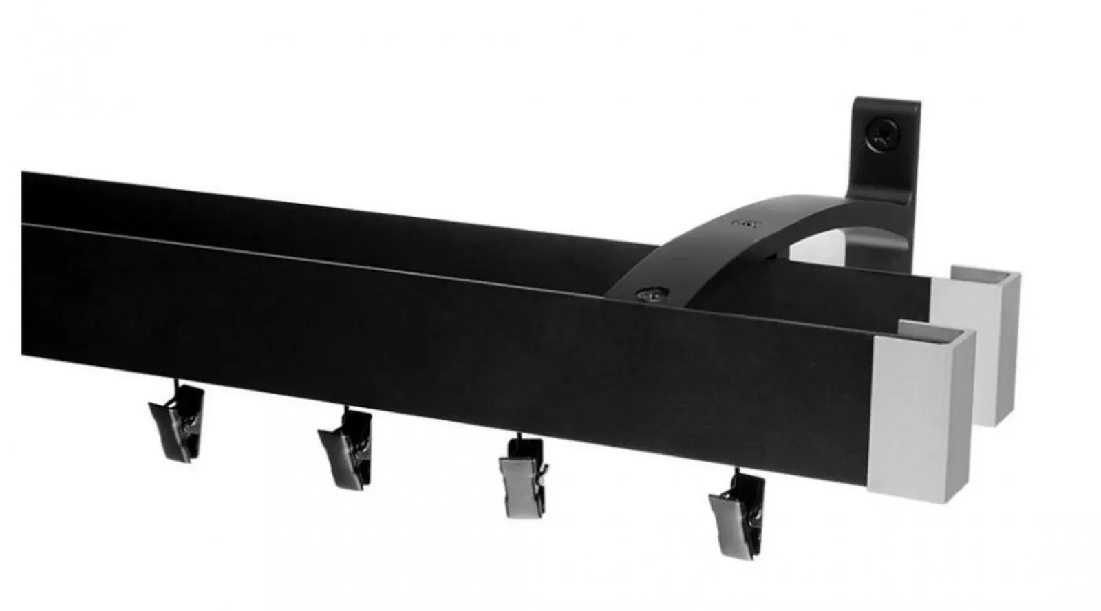 Garniža MODERN 2-drážková - na stenu - odtieň ČIERNA