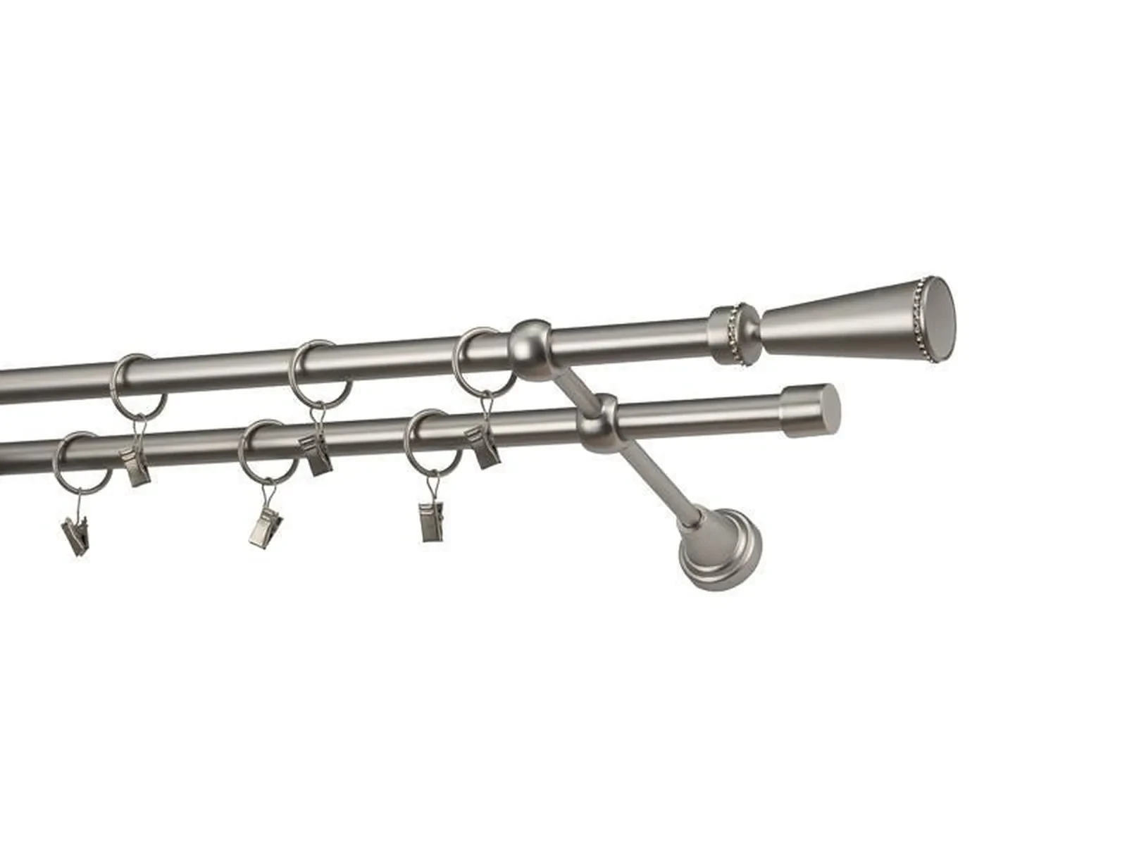 Garniža 16x16mm - 2rady - MILANO CRYSTAL - satin