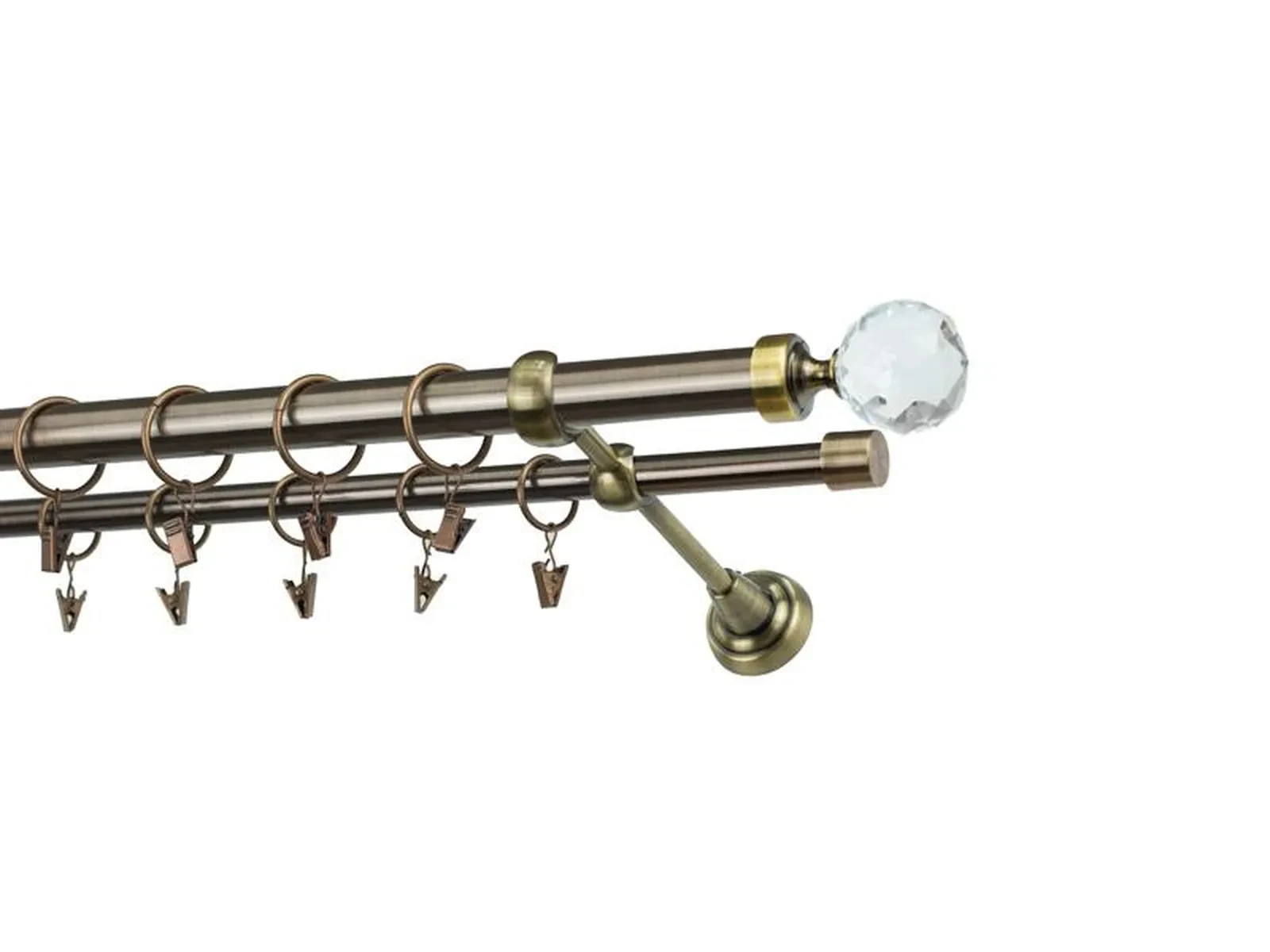 Garniža 25x16mm - 2rady - GUĽA CRYSTAL - antik