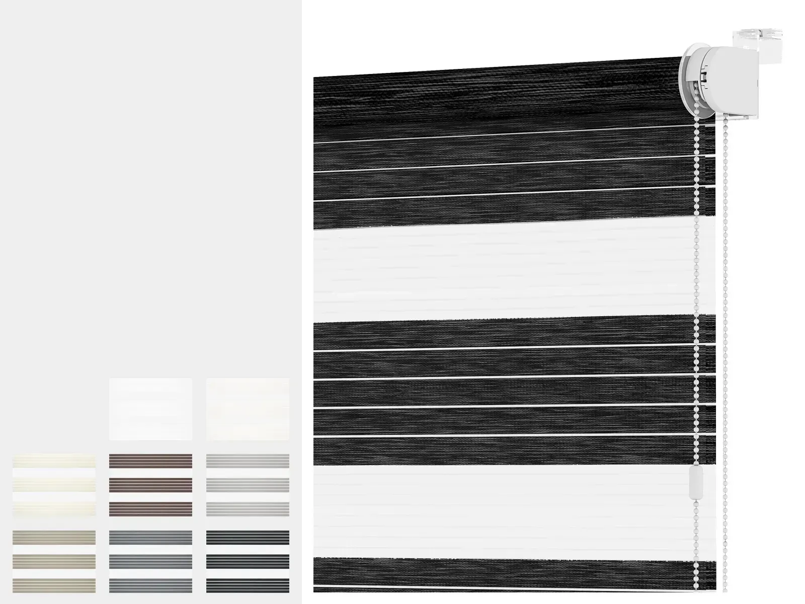 Roleta MINI - deň a noc - látka RODOS