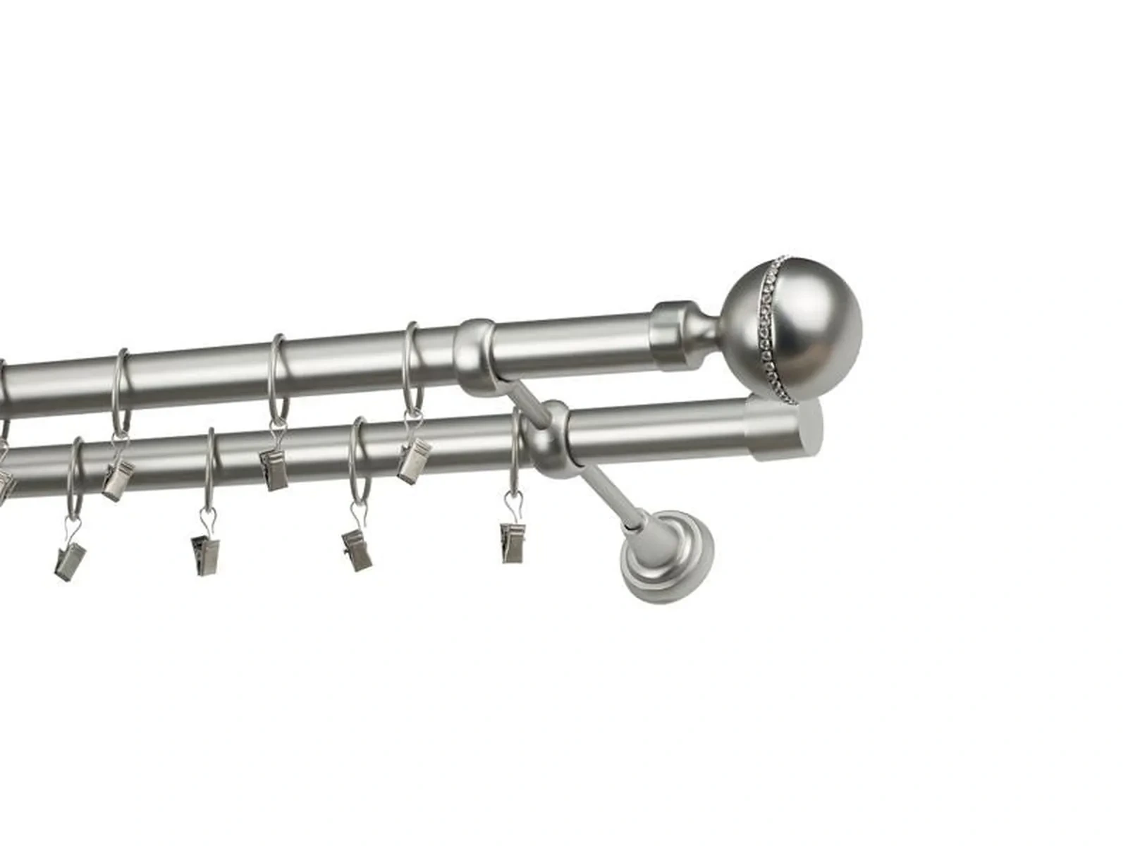 Garniža 25x25mm - 2rady - KALISTO CRYSTAL - satin