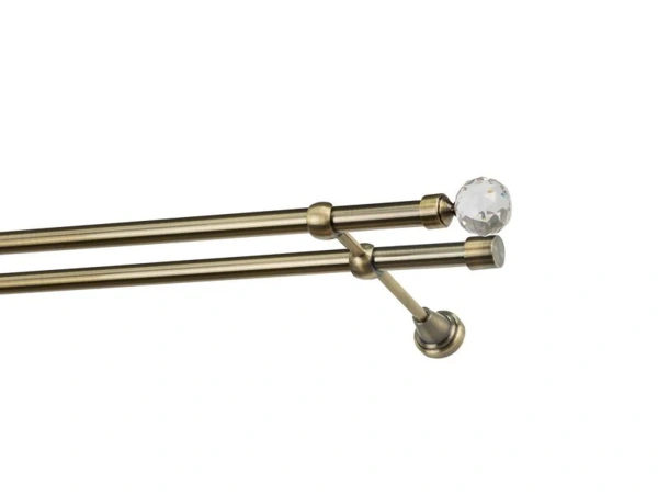 Garniža 19x19mm - 2rady - GUĽA CRYSTAL - antik 1