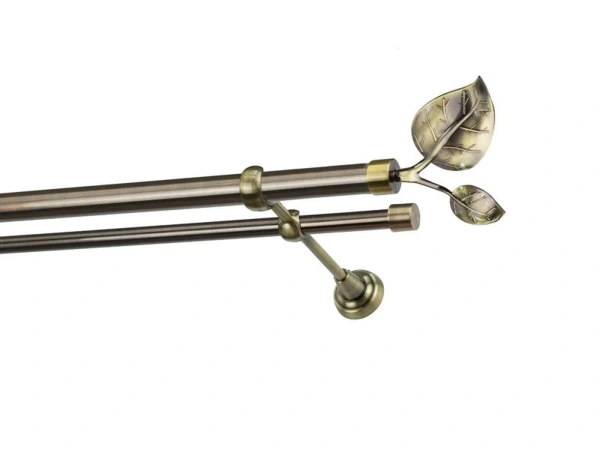 Garniža 25x16mm - 2rady - LIST VEĽKÝ antik 1