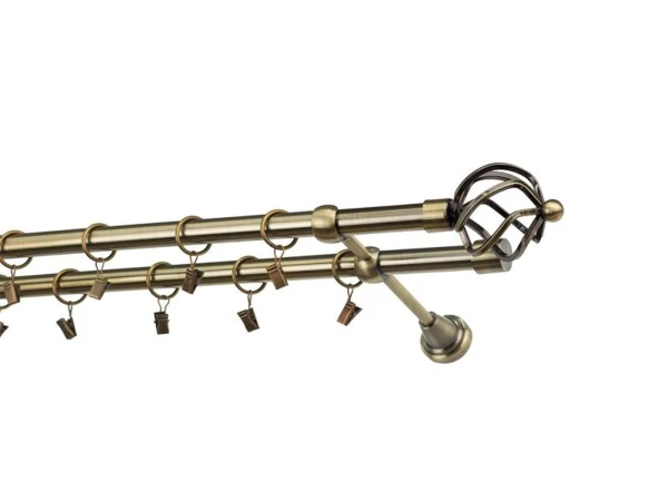 Garniža 19x19mm - 2rady - SPIRAL - antik