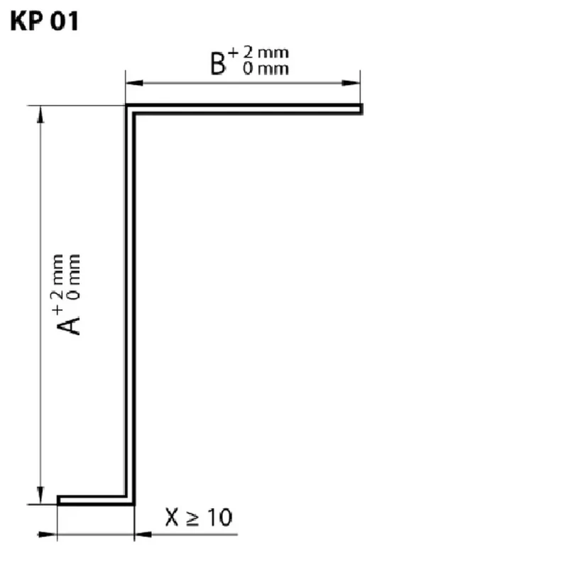 Krycí plech zaomietací KP01