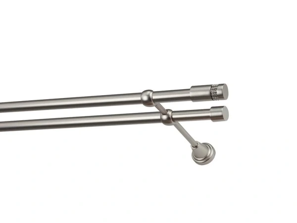 Garniža 19x19mm - 2rady - CYLINDER CRYSTAL - satin 1