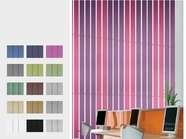 Dvojfarebné vertikálne žalúzie - látka CZAD