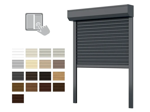 Hliníkové rolety BOX 165mm - výška do 2240 mm - MOTOR - VYPÍNAČ