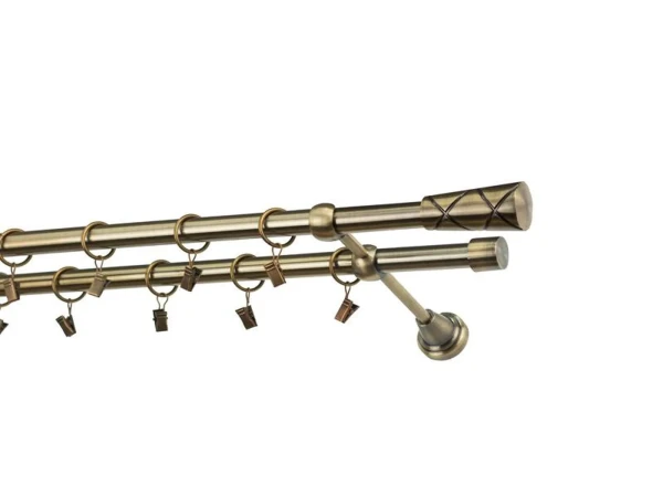 Garniža 19x19mm - 2rady - TRAPEZIUM - antik