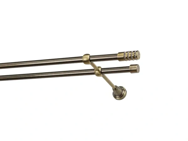 Garniža 16x16mm - 2rady - CYLINDER CRYSTAL - antik 1