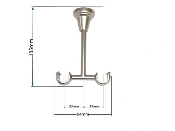 Garniža 16x16mm - 2rady - LINEA - satin 4