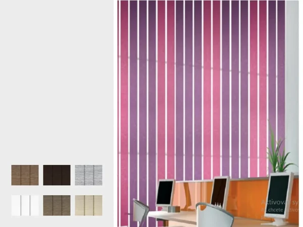 Dvojfarebné vertikálne žalúzie - látka ARUBA