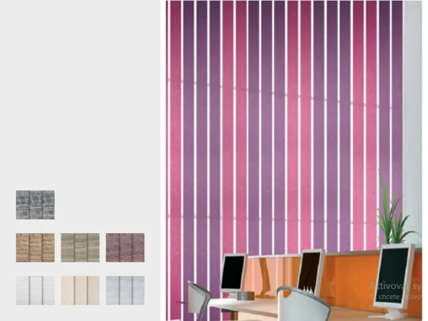 Dvojfarebné vertikálne žalúzie - látka BORNEO