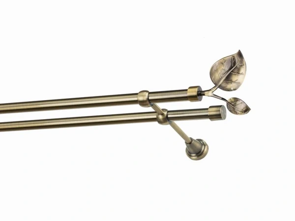 Garniža 19x19mm - 2rady - LIST VEĽKÝ - antik 1