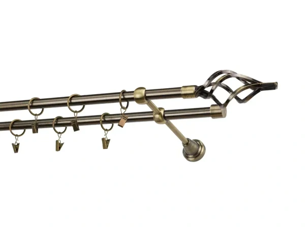 Garniža 16x16mm - 2rady - GUĽA AZUR - antik