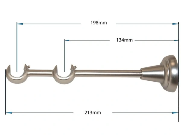 Garniža 19x19mm - 2rady - GUĽA CRYSTAL - satin 2
