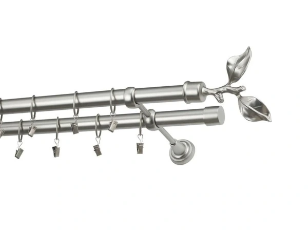 Garniža 25x25mm - 2rady - LIST ROSE - satin