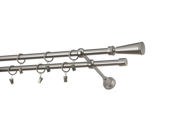 Garniža 16x16mm - 2rady - MILANO CRYSTAL - satin