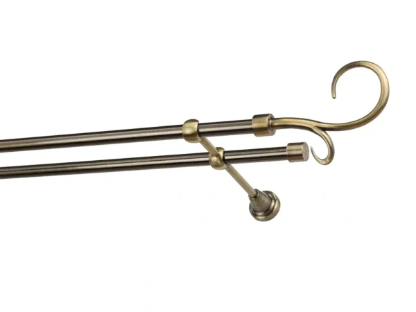 Garniža 16x16mm - 2rady - HÁK DVOJITÝ - antik 1