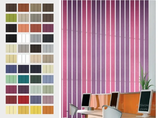 Dvojfarebné vertikálne žalúzie - látka EDEN