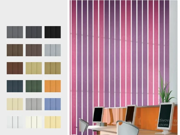 Dvojfarebné vertikálne žalúzie - látka KENIA