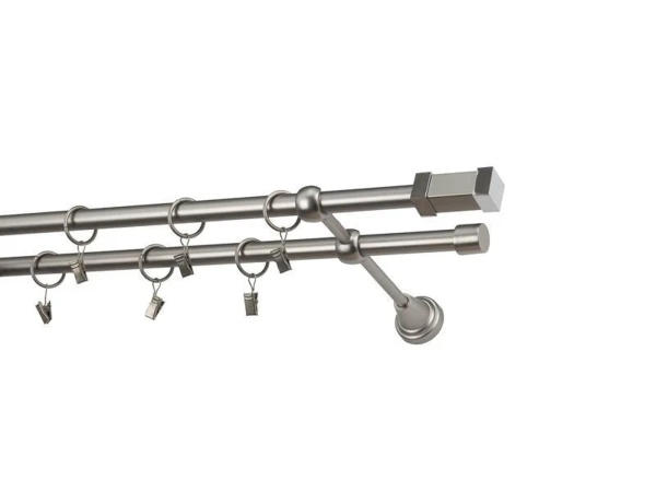 Garniža 16x16mm - 2rady - QUADRO - satin