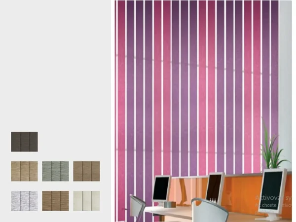 Dvojfarebné vertikálne žalúzie - látka JAMAJKA