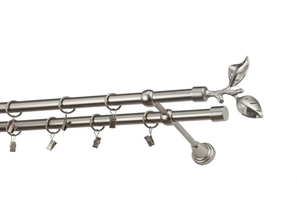 Garniža 19x19mm - 2rady - LIST ROSE - satin