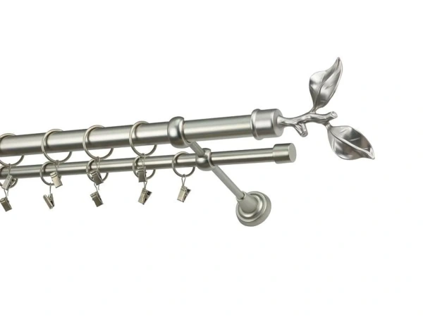 Garniža 25x16mm - 2rady - LIST ROSE - satin