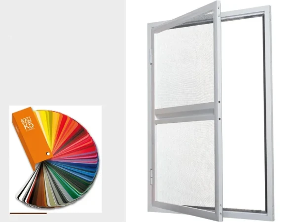 Sieťky na DVERE  - pántové v ráme SMART - farby RAL