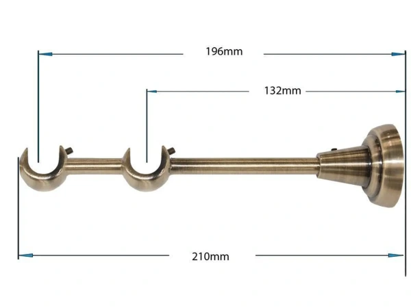 Garniža 16x16mm - 2rady - TRAPEZIUM - antik 2