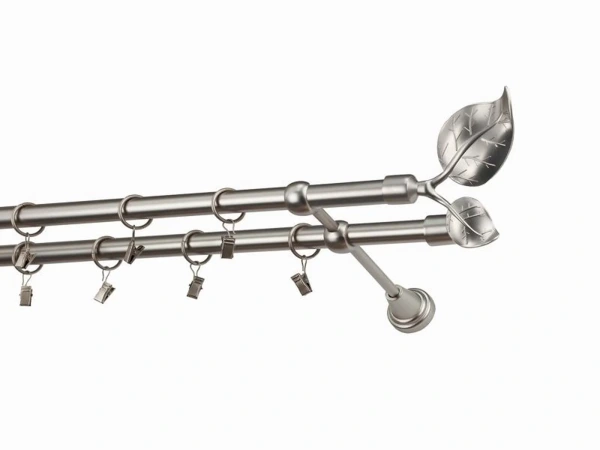 Garniža 19x19mm - 2rady - LIST VEĽKÝ - satin