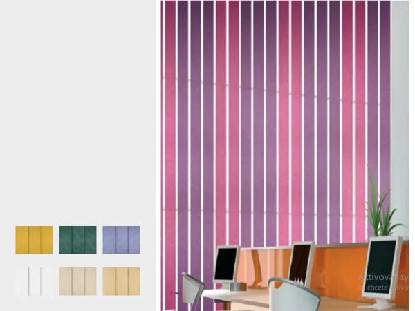 Dvojfarebné vertikálne žalúzie - látka MADEIRA