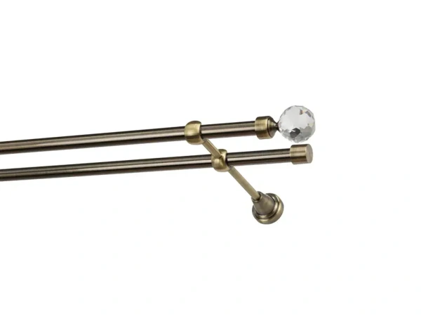 Garniža 16x16mm - 2rady - GUĽA CRYSTAL - antik 1