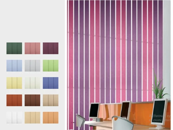 Dvojfarebné vertikálne žalúzie - látka CREPPE