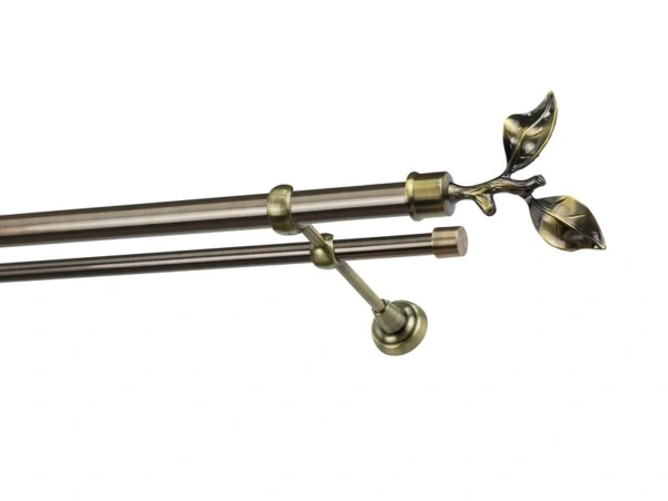 Garniža 25x16mm - 2rady - LIST ROSE - antik 1